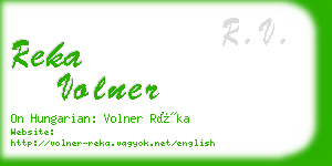 reka volner business card